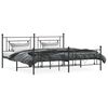 vidaXL Estrutura de cama com cabeceira e p&eacute;s 200x200 cm metal preto