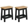 VidaXL Banco de bar EKAI 2 pcs Preto 40 x 29 x 45,5 cm