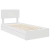 vidaXL Cama com Armazenamento Branco 90 x 200 cm Madeira processada
