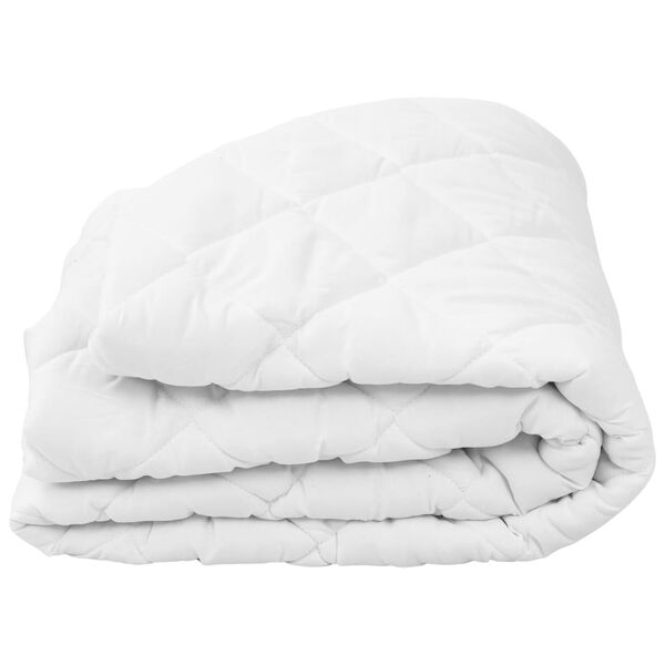 vidaXL Protetor de colch&atilde;o acolchoado 90x200 cm pesado branco