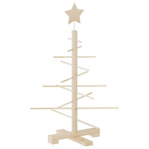 vidaXL &Aacute;rvore de Natal decorativa 75 cm madeira de pinho maci&ccedil;a