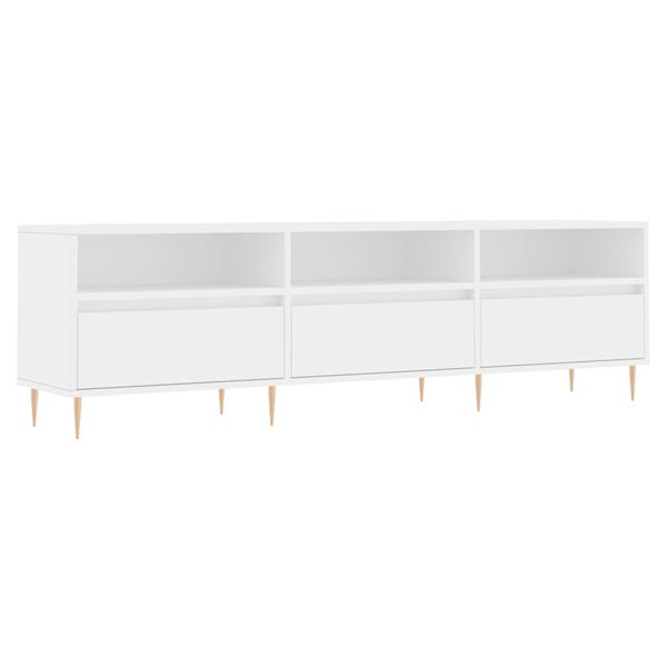 vidaXL M&oacute;vel de TV 150x30x44,5 cm derivados de madeira branco