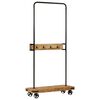 vidaXL Suporte para roupa c/ rodas 90x35x190 cm mangueira maci&ccedil;a/ferro