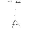 vidaXL Suporte de fundo em forma de T 91x60x(70-200) cm preto