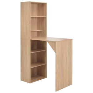 vidaXL Mesa de bar com arm&aacute;rio 115x59x200 cm carvalho