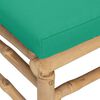 vidaXL 2 pcs conjunto lounge de jardim bambu c/ almofadões verdes