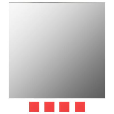 vidaXL Conjunto de espelhos de parede quadrados 7 pcs vidro