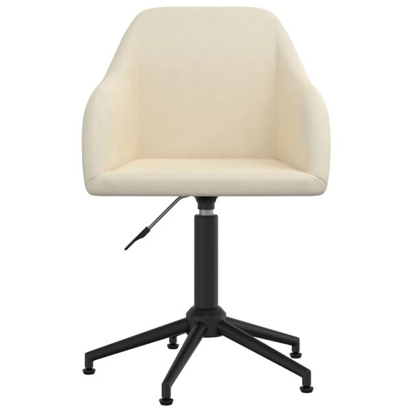 vidaXL Cadeiras de jantar girat&oacute;rias 6 pcs veludo cor creme