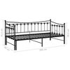 vidaXL Estrutura sof&aacute;-cama de puxar 90x200 cm metal preto