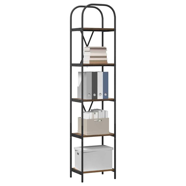 vidaXL Estante Carvalho Defumado 40 x 30 x 183 cm Madeira processada