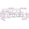 vidaXL Conjunto de Sof&aacute;s para Exterior 5 pcs Cinza Natural e Claro