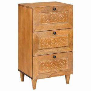 vidaXL Buffet com gaveta Castanho-claro 33.5 x 40 x 75 cm