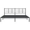 vidaXL Estrutura de cama com cabeceira 193x203 cm metal preto