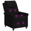 vidaXL Poltrona de massagem reclin&aacute;vel Preto 69 x 93 x 102 cm Tecido