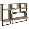 vidaXL Conjunto de prateleiras de parede Montagem na parede 4 pcs