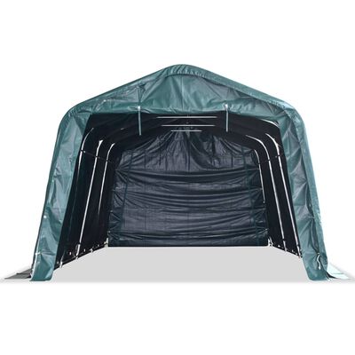 vidaXL Tenda para gado removível PVC 550 g/m² 3,3x6,4 m verde-escuro