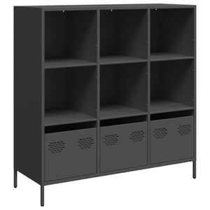 vidaXL M&oacute;vel alto 101,5x39x103,5 cm a&ccedil;o preto