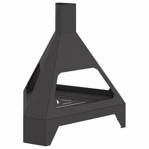 vidaXL Bowl de Fogo Preto 50 x 43 x 52 cm A&ccedil;o Corten
