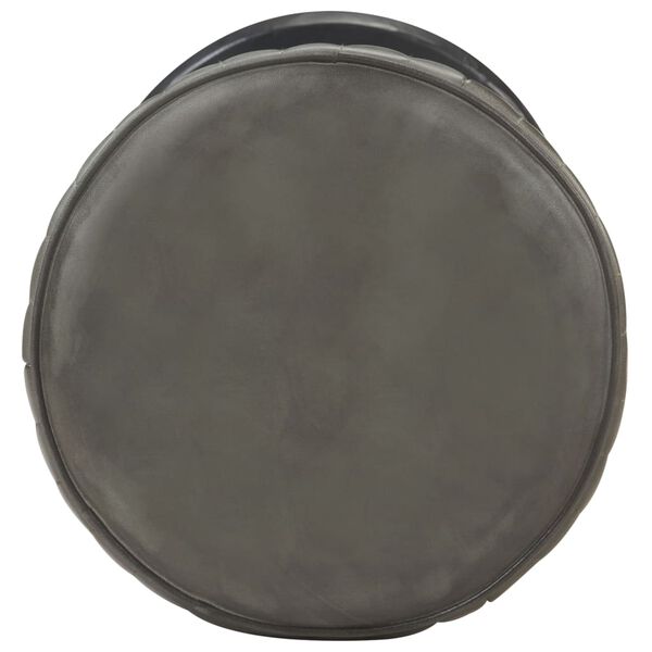 vidaXL Banco de bar couro genuíno cinzento envelhecido