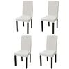 vidaXL Capa extens&iacute;vel para cadeiras, 4 pcs, creme