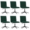 vidaXL Cadeiras de jantar 6 pcs veludo verde-escuro