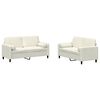 vidaXL 2 pcs conjunto de sof&aacute;s com almofadas veludo cor creme