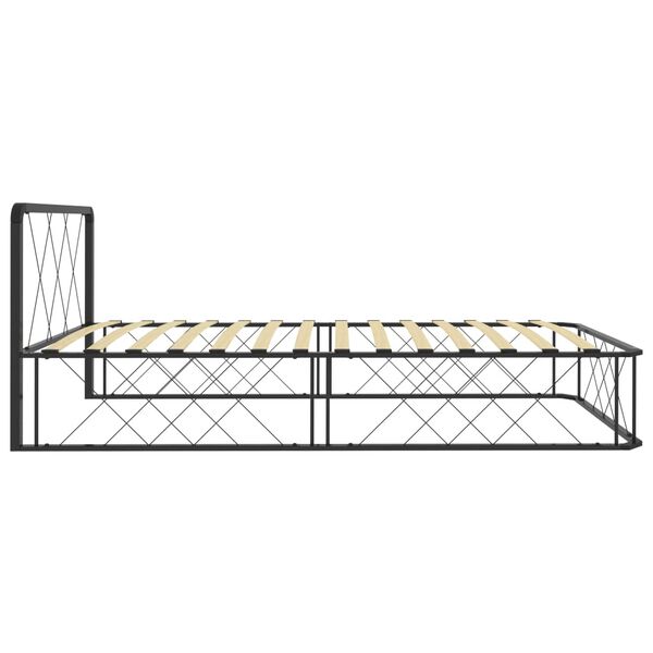 vidaXL Estrutura de cama 90x200 cm metal preto