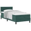 vidaXL Cama Box com colch&atilde;o Verde Escuro 90 x 200 cm Veludo