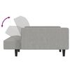 vidaXL Sof&aacute;-cama 2 lugares com banco tecido de microfibra cinza-claro