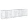 vidaXL Cesto gabi&atilde;o com cobertura 600x100x150 cm ferro galvanizado