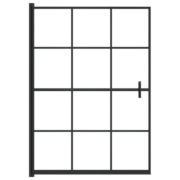 vidaXL Divis&oacute;ria de chuveiro ESG 100x140 cm preto