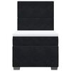 vidaXL Cama com molas/colch&atilde;o 80x200 cm veludo preto