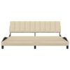 vidaXL Estrutura de cama sem colch&atilde;o Hanko 200x200 cm tecido cor creme
