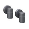 vidaXL Candeeiros parede ilumina&ccedil;&atilde;o inf. p/ exterior 2 pcs a&ccedil;o inox.