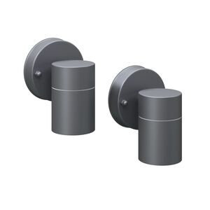 vidaXL Candeeiros parede ilumina&ccedil;&atilde;o inf. p/ exterior 2 pcs a&ccedil;o inox.