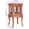 vidaXL Vitrina 50x50x76 cm madeira de mogno maciça cor natural