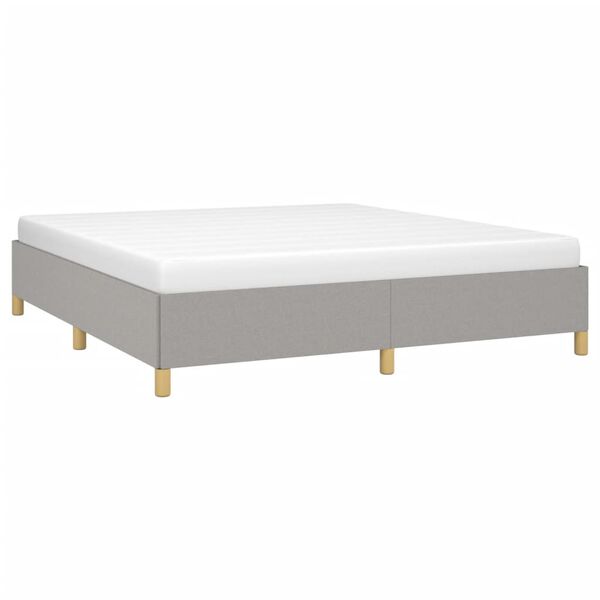 vidaXL Estrutura de cama sem colch&atilde;o 180x200 cm tecido cinzento-claro