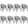 vidaXL 9 pcs conjunto de jantar para jardim cinzento