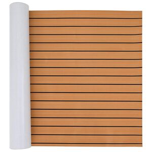 vidaXL Tapete de Barco Castanho e Preto 240 x 90 cm EVA