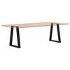 vidaXL Pés para mesa de jantar em formato de V, 2 peças, preto, 50x(72-73,3) cm, aço