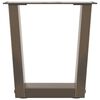 vidaXL P&eacute;s para mesa de centro em formato de V, 2 pe&ccedil;as, a&ccedil;o natural, 30x(30-31,3) cm, a&ccedil;o