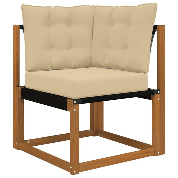 vidaXL Almofada para Sof&aacute; Externo 3 pcs Bege Poli&eacute;ster