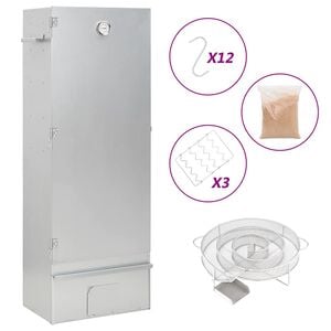 vidaXL Defumador p/ churrasqueira c/ gerador fumo frio a&ccedil;o galvanizado