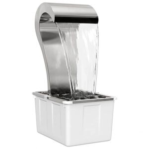 vidaXL Cascata de jardim A&ccedil;o Inoxid&aacute;vel 304 54.5 x 34 x 83 cm Prateado