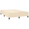 vidaXL Cama com molas/colch&atilde;o 140x190 cm tecido cor creme