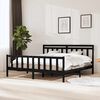 vidaXL Estrutura de cama 200x200 cm madeira maci&ccedil;a preto