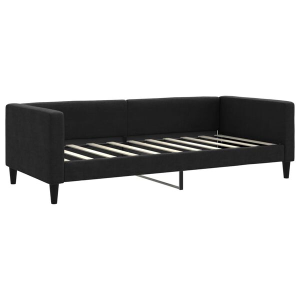 vidaXL Sofá-cama com colchão 90x190 cm tecido preto
