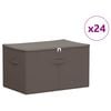 vidaXL Caixa de Armazenamento 24 pcs Cinzento 60 x 43 x 35 cm