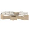 vidaXL Conjunto de Sof&aacute;s 8 unid. Bege e Branco Creme