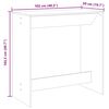 vidaXL Mesa de bar 102x50x103,5 cm derivados de madeira madeira velha